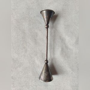 Vintage Christian De Beaumont Silverplate Candle Holder Postmodern 10.25" Single